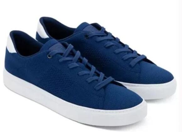 Greats Other - GREATS Brooklyn navy blue white Royale knit lace up sneaker shoes